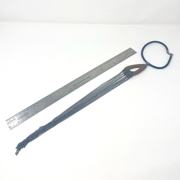 New Free People Cowboys Don’t Cry Necklace Western Fringe Leather - Picture 7 of 8